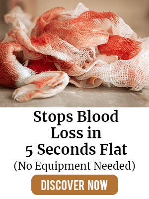 bandages covered in blood