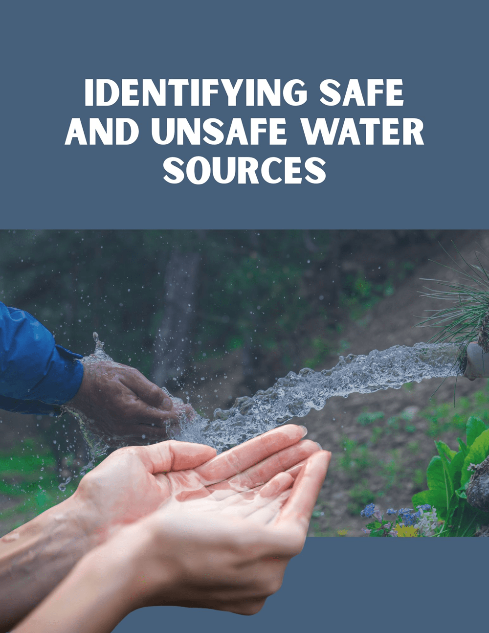 people putting their hands into running water