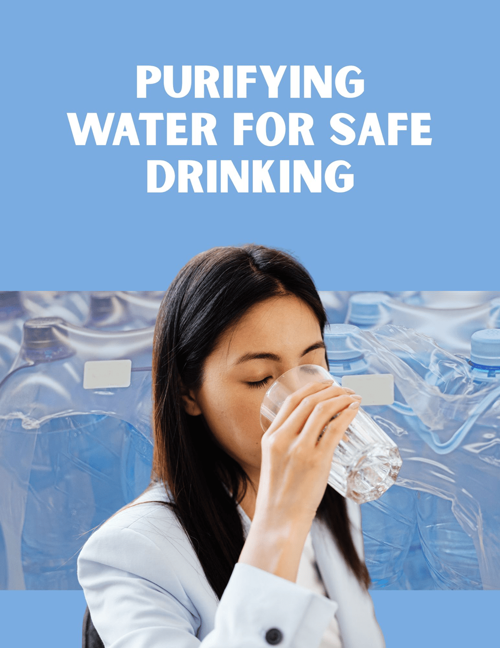 woman drinking a glass of water